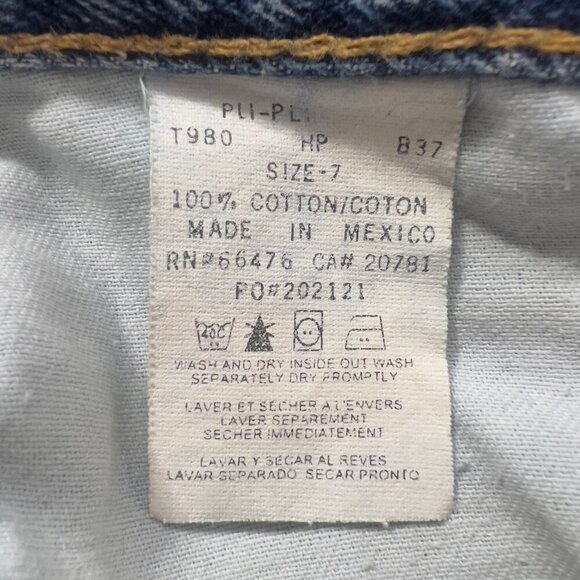 Tommy Jeans Y2K Mid/High Rise Denim Shorts Size 7 Blue Vintage Style - Picture 4 of 6